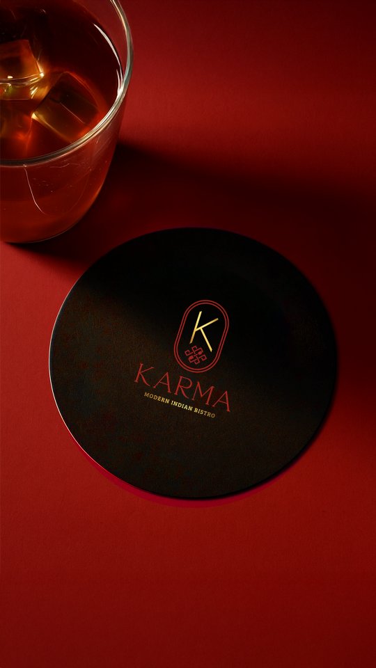 Modern Indian dishes on the table at Karma Modern Indian Bistro, Milton